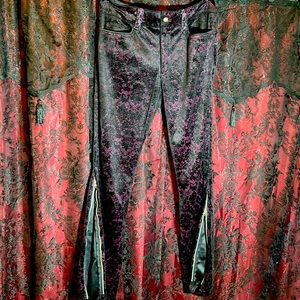 Early 2000’s, Gothic velvet Lip Service brocade pants